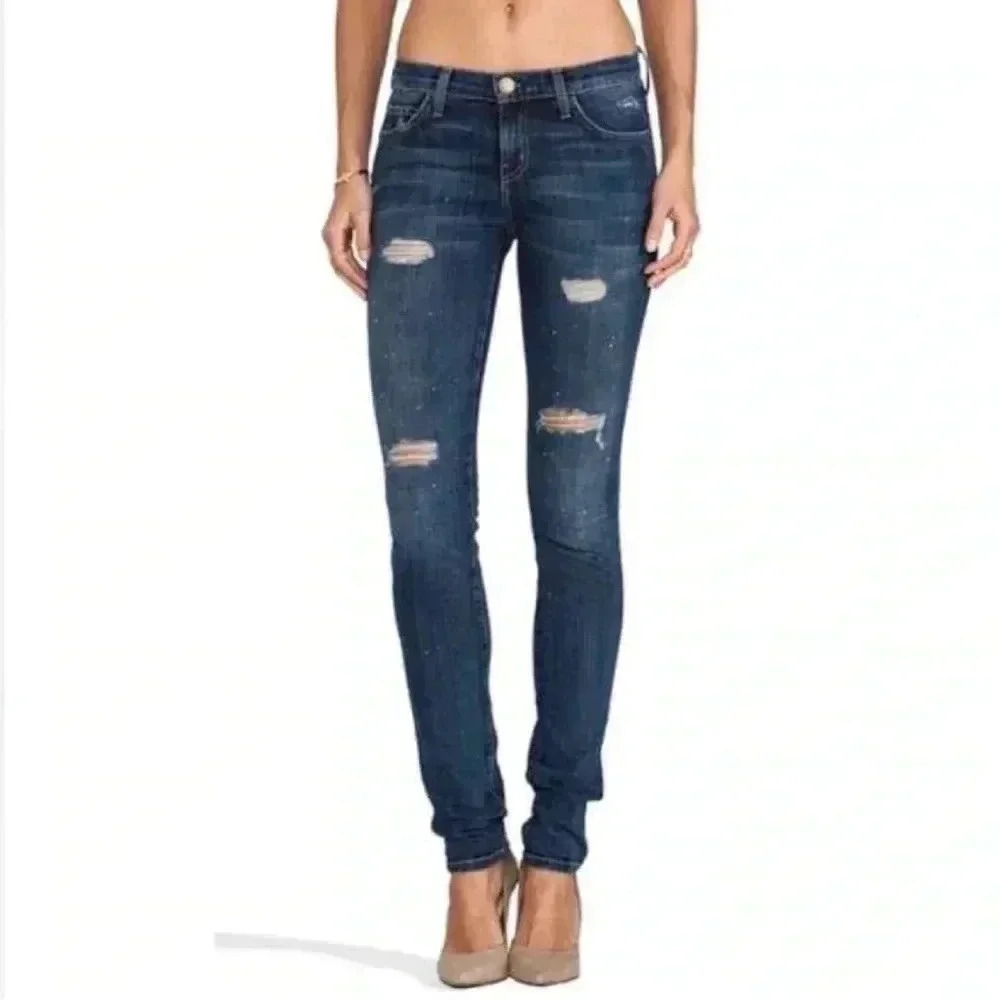 Current Elliott Distressed Skinny Jeans Size 27
